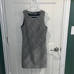 Houndstooth dress great for work.